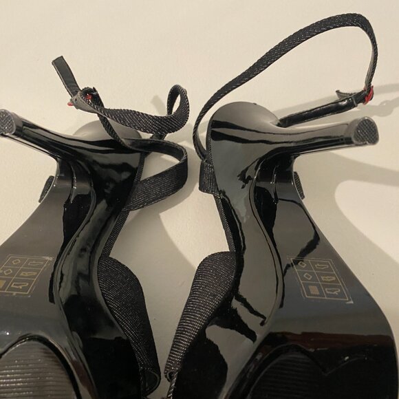 Aldo Denim Peep Toe Stiletto Heels Size 40 (US size 10) - Picture 6 of 7